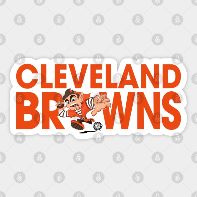 Cleveland Browns Elf Runner Logo Sticker by Goin Ape Studios